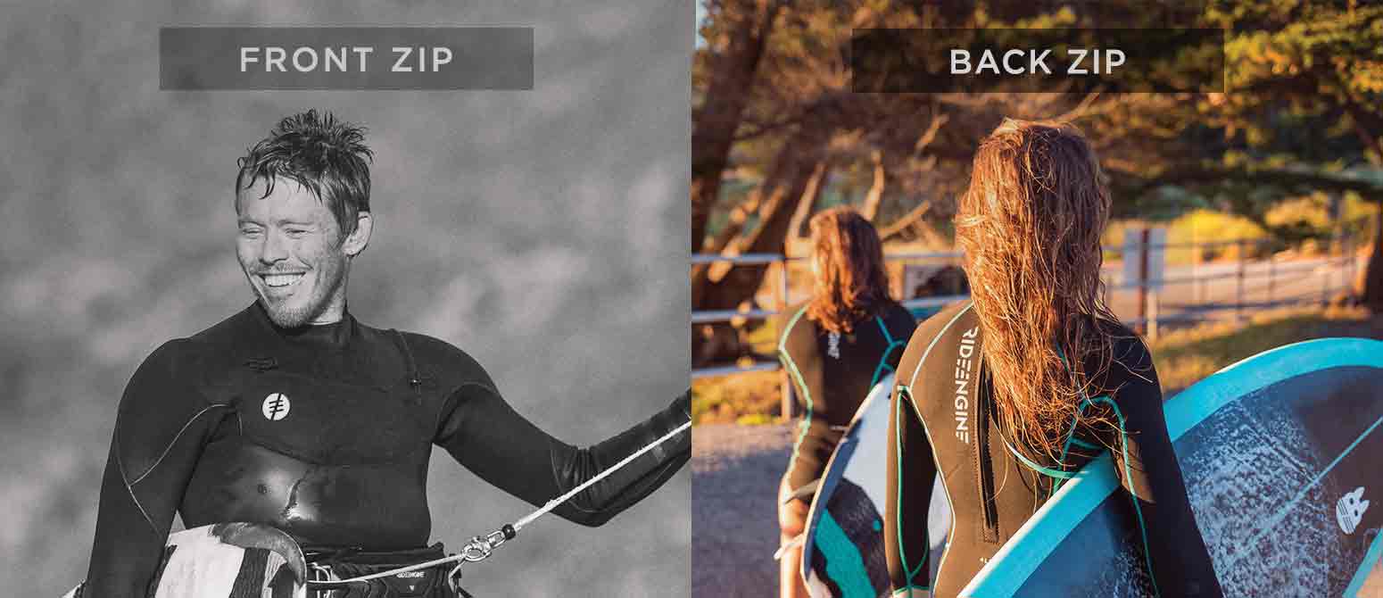 Wetsuit front zip vs back zip
